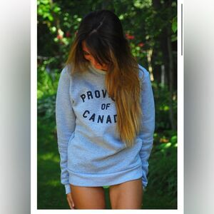 Gray 'Province of Canada' Crewneck Sweatshirt - Women oversize extra small